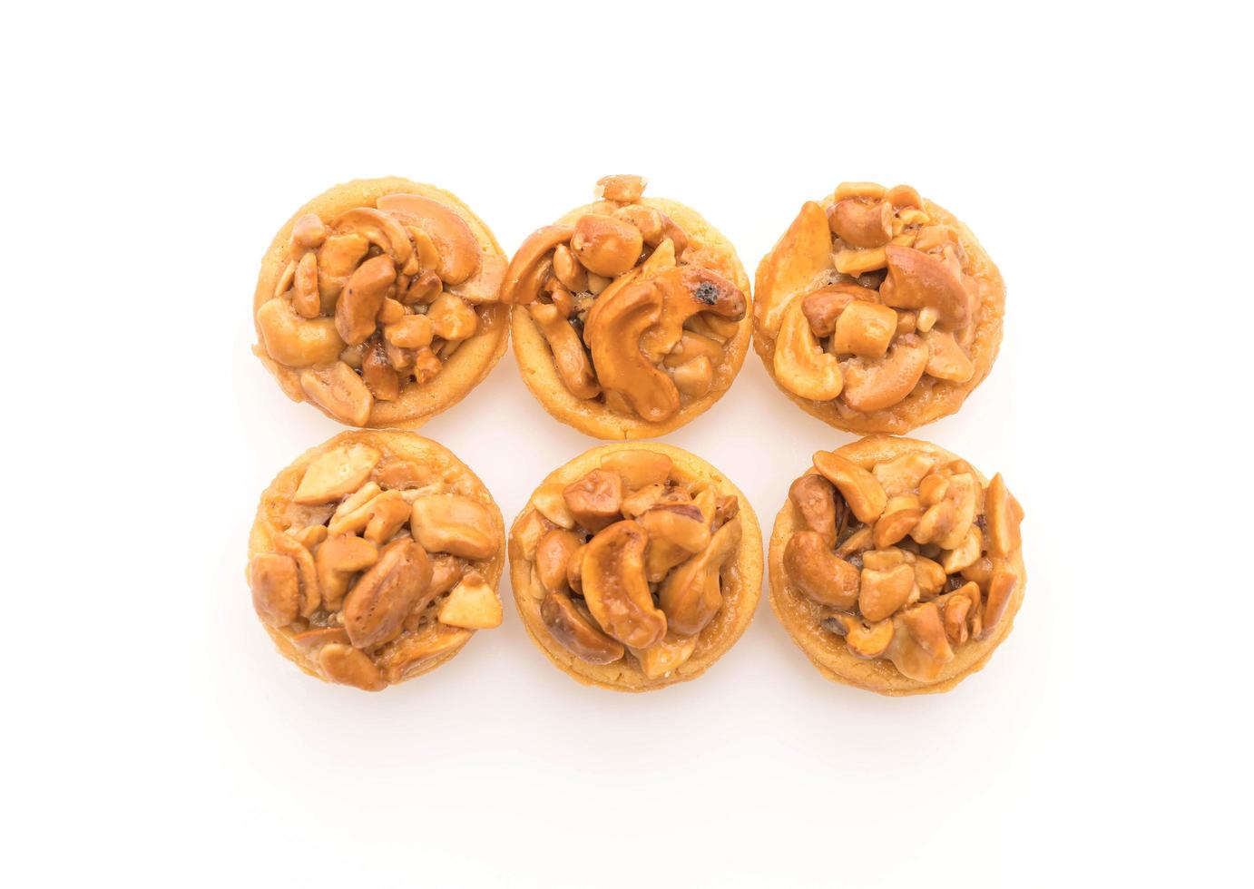 Toffee cupcakes on white background photo