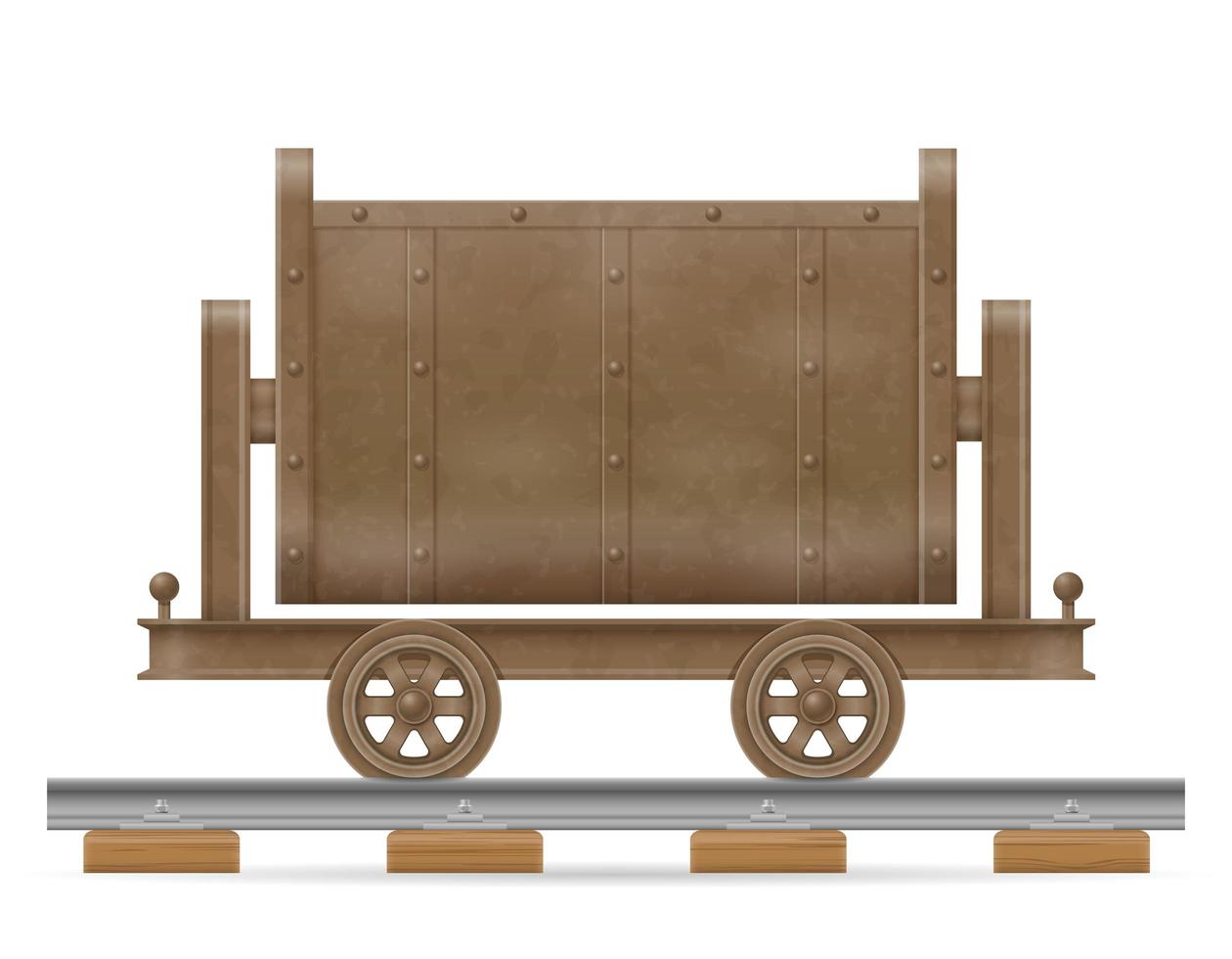 Mining trolley cart vector