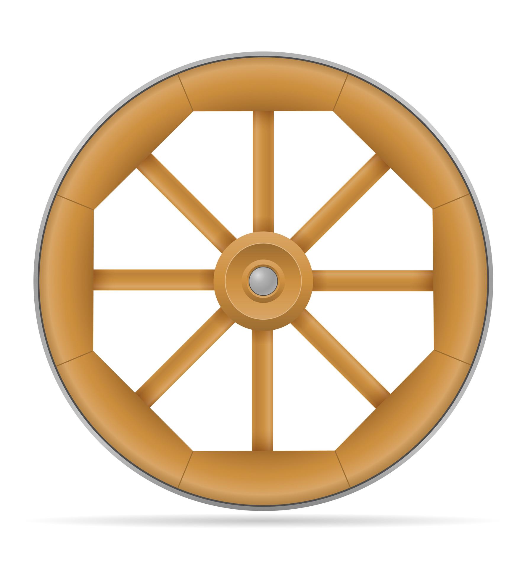 Wooden cart wheel 1742361 Vector Art at Vecteezy