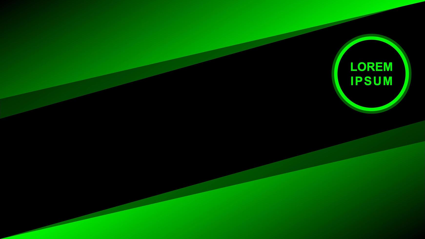 Fondo abstracto de color verde negro con círculo vector