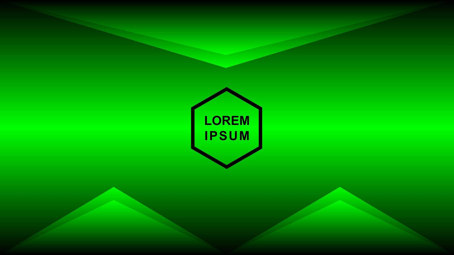 Abstract background of dark green colorful with pentagon lines vector