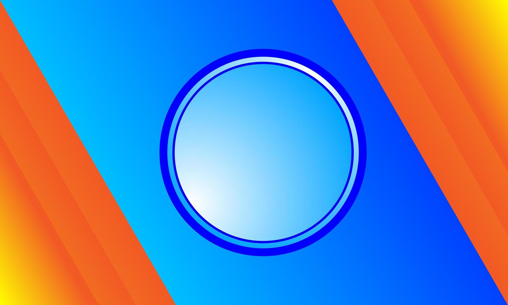 Fondo abstracto de círculo azul con combinación de color naranja vector