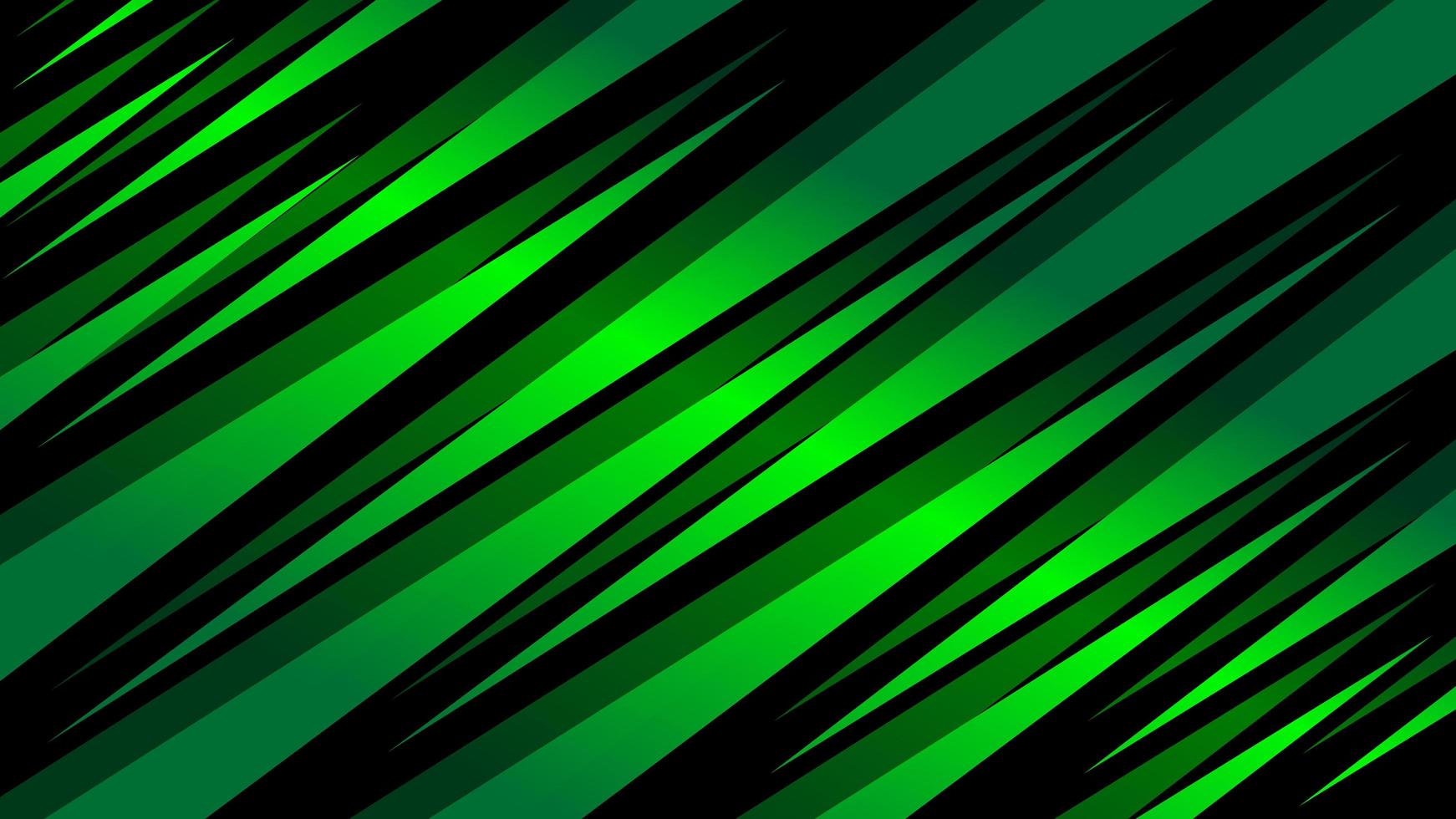 Seamless triangle abstract background in green color diagonal vector