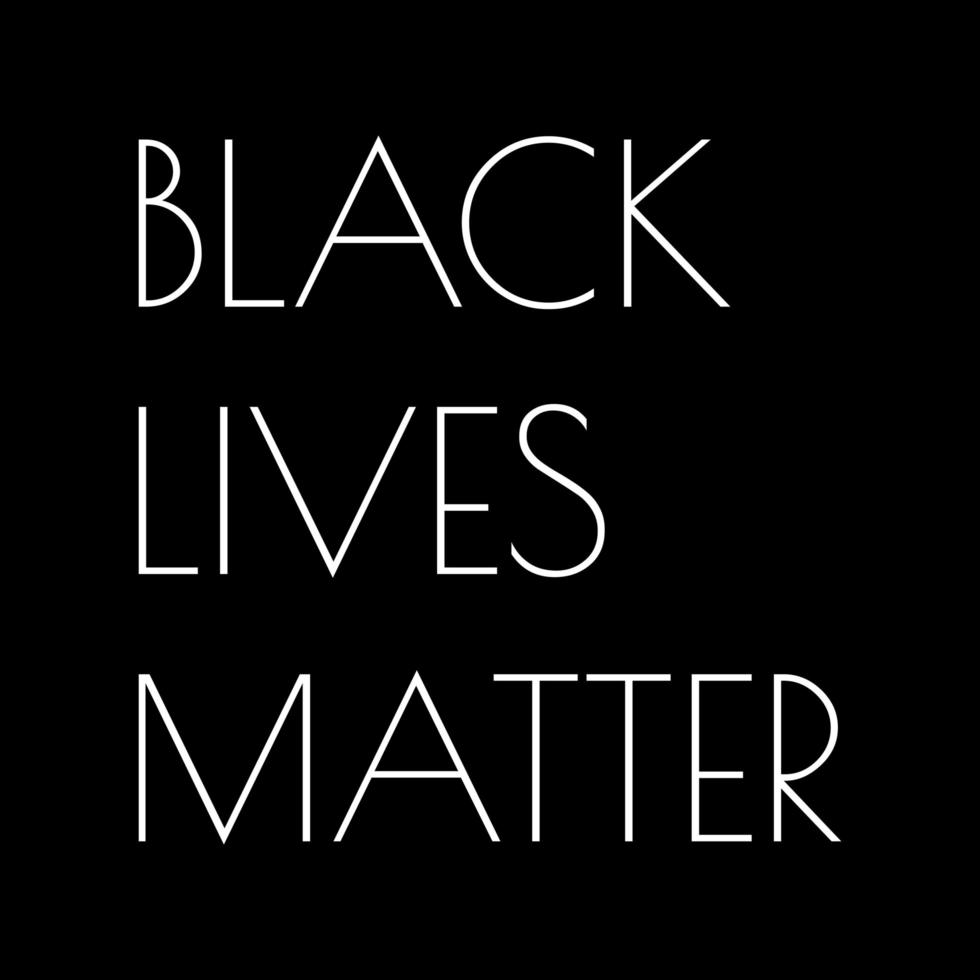 Black lives matter text vector