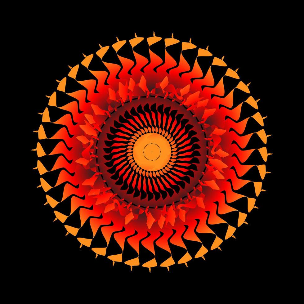 Abstract circular spiral spirograph vector