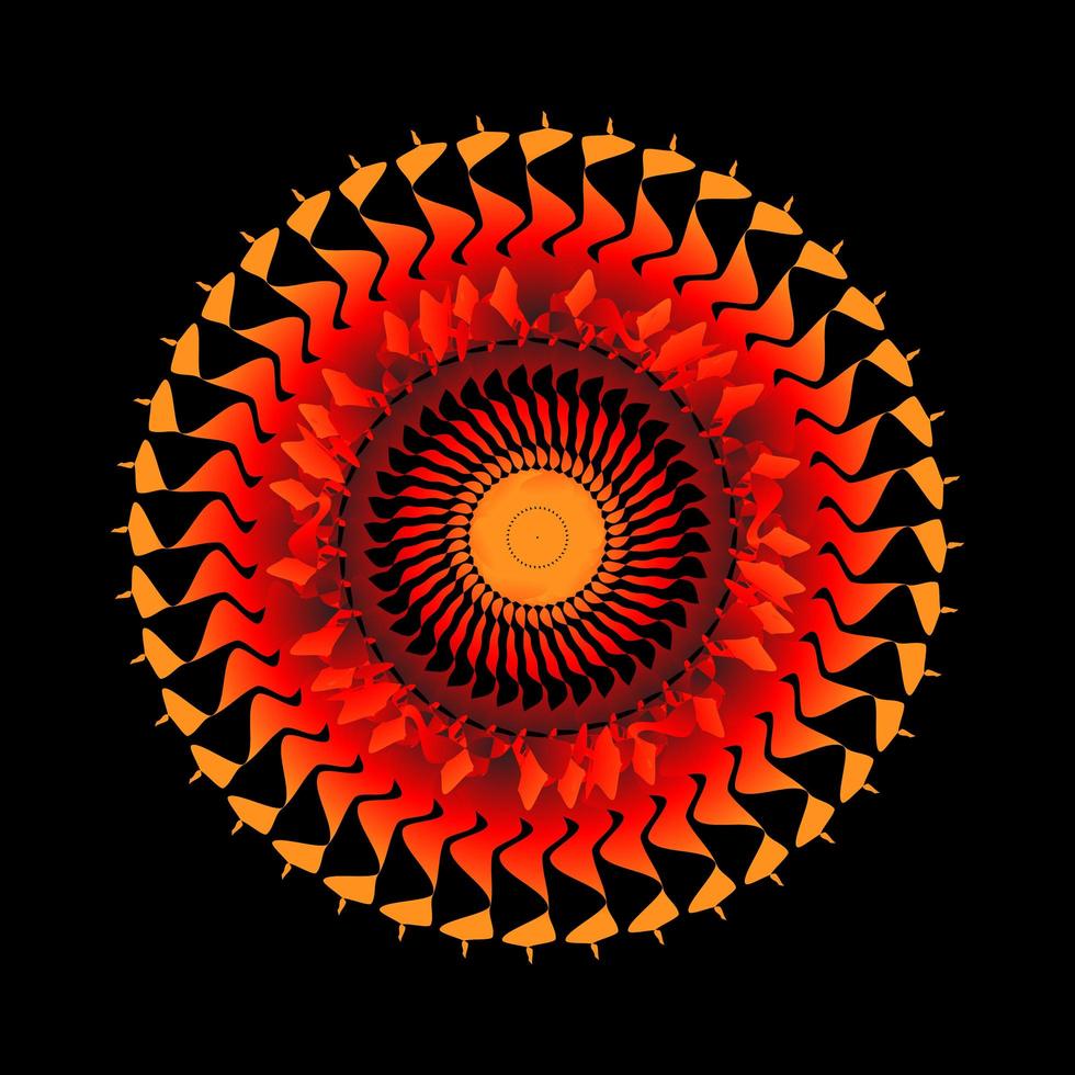 Abstract circular spiral spirograph vector