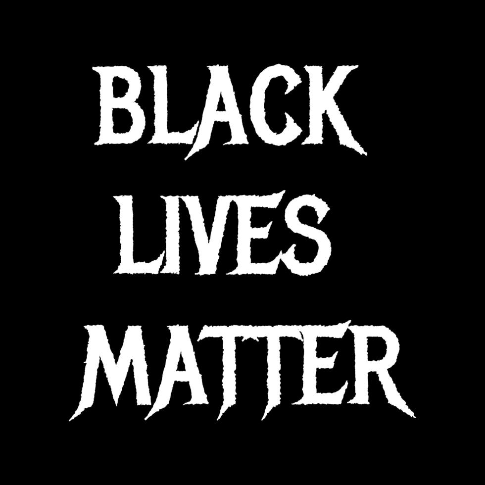 Black lives matter text vector