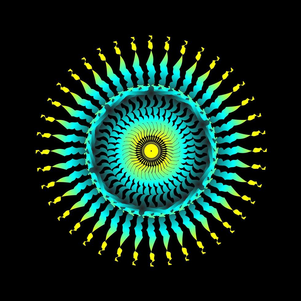 Abstract circular spiral spirograph vector