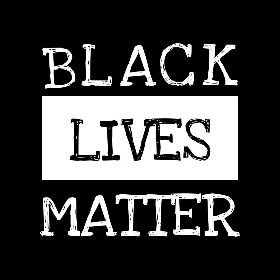 Black lives matter text vector