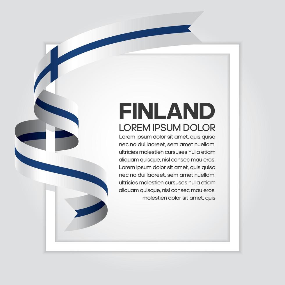 cinta de bandera de onda abstracta de finlandia vector