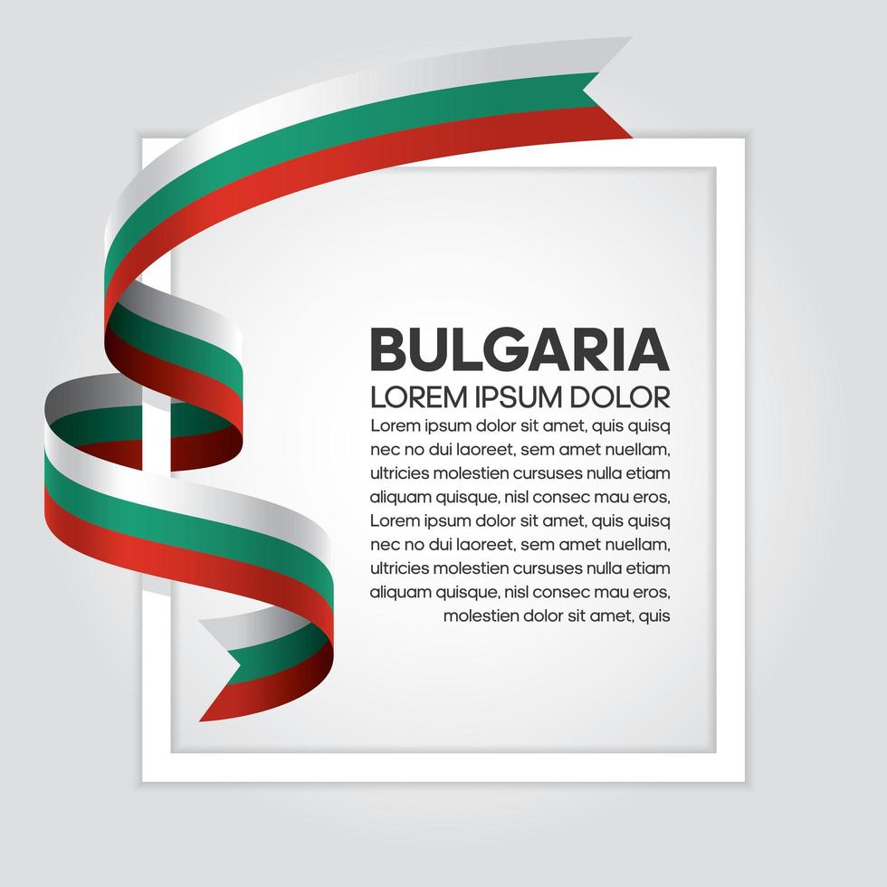 Bulgaria abstract wave flag ribbon vector