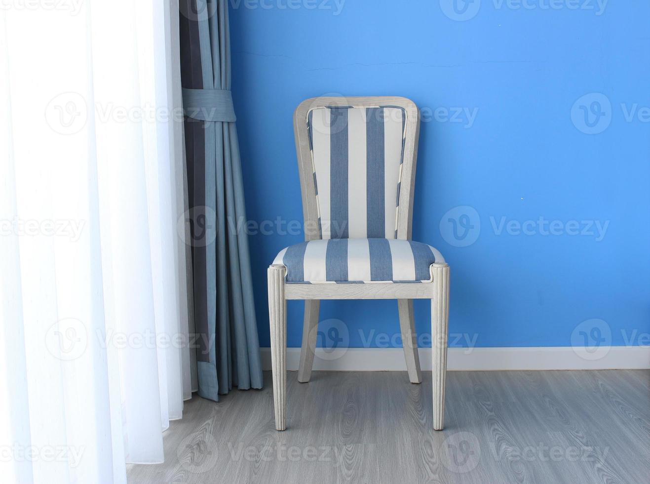 Chair on wooden floor photo