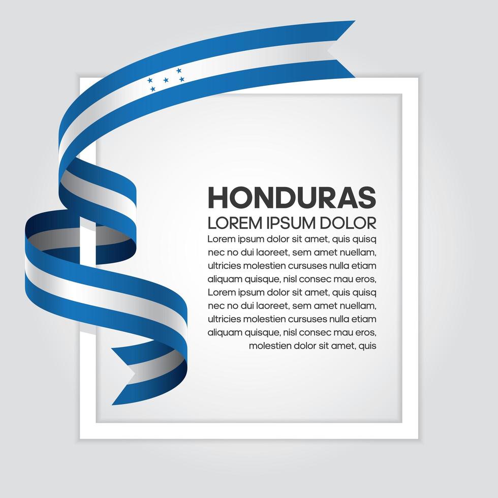 Honduras abstract wave flag ribbon vector