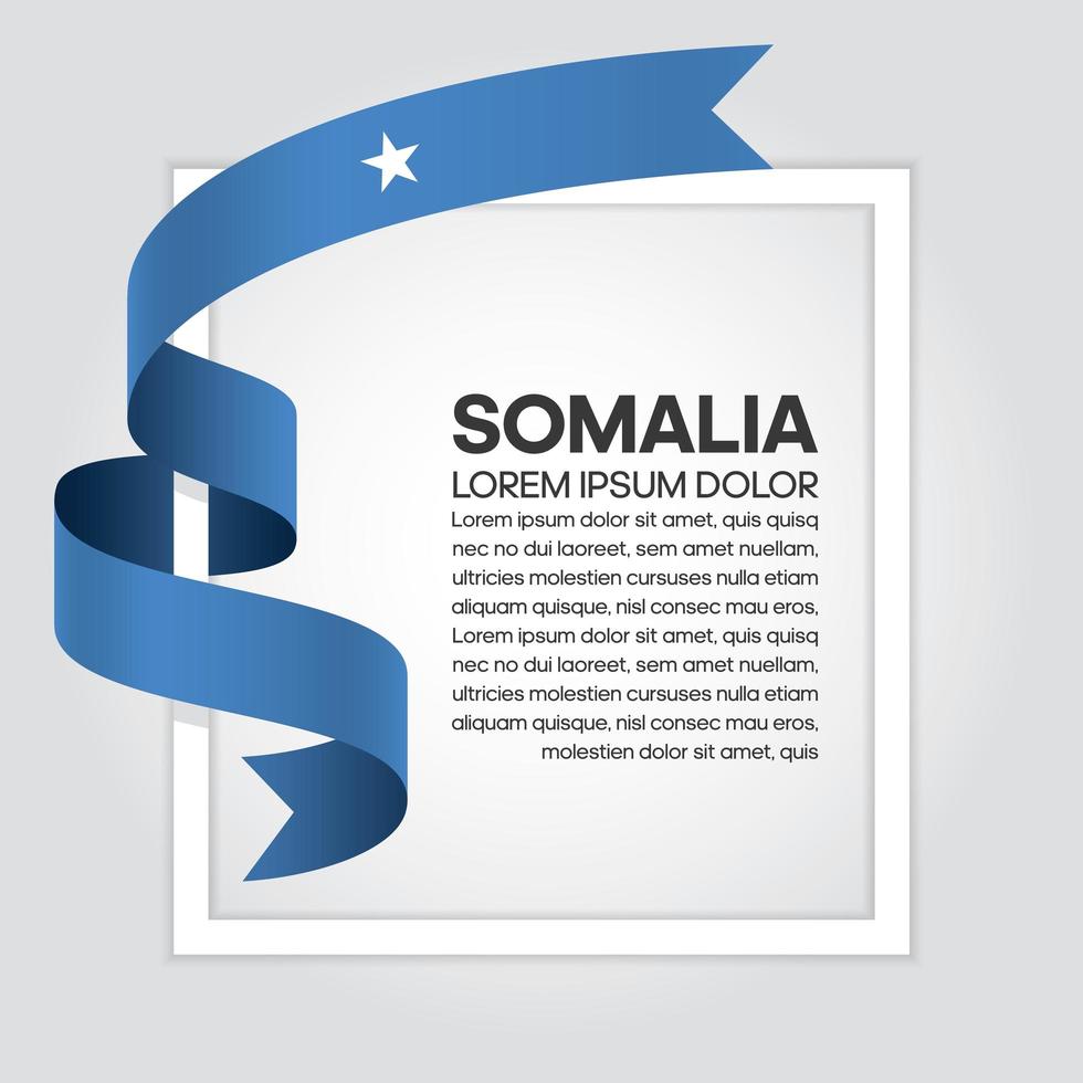 Somalia abstract wave flag ribbon vector