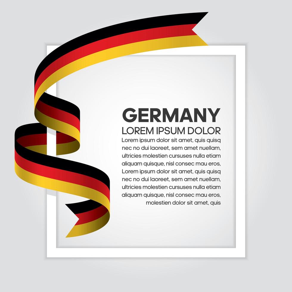 Germany abstract wave flag ribbon vector