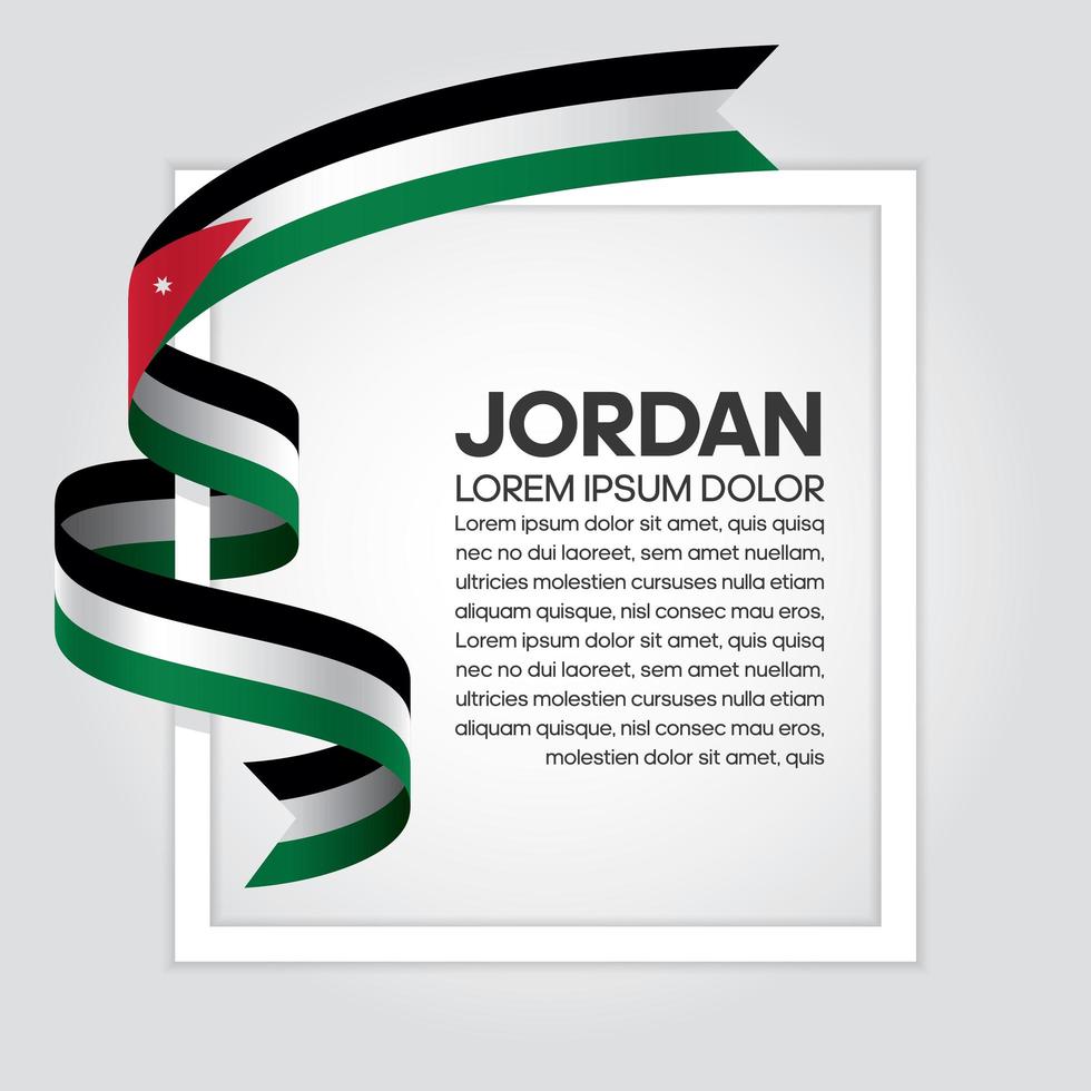 jordania resumen ola bandera cinta vector