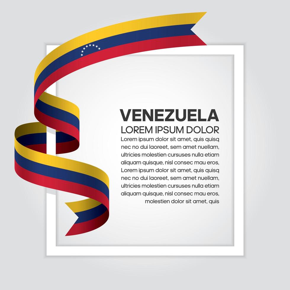 Venezuela abstract wave flag ribbon vector