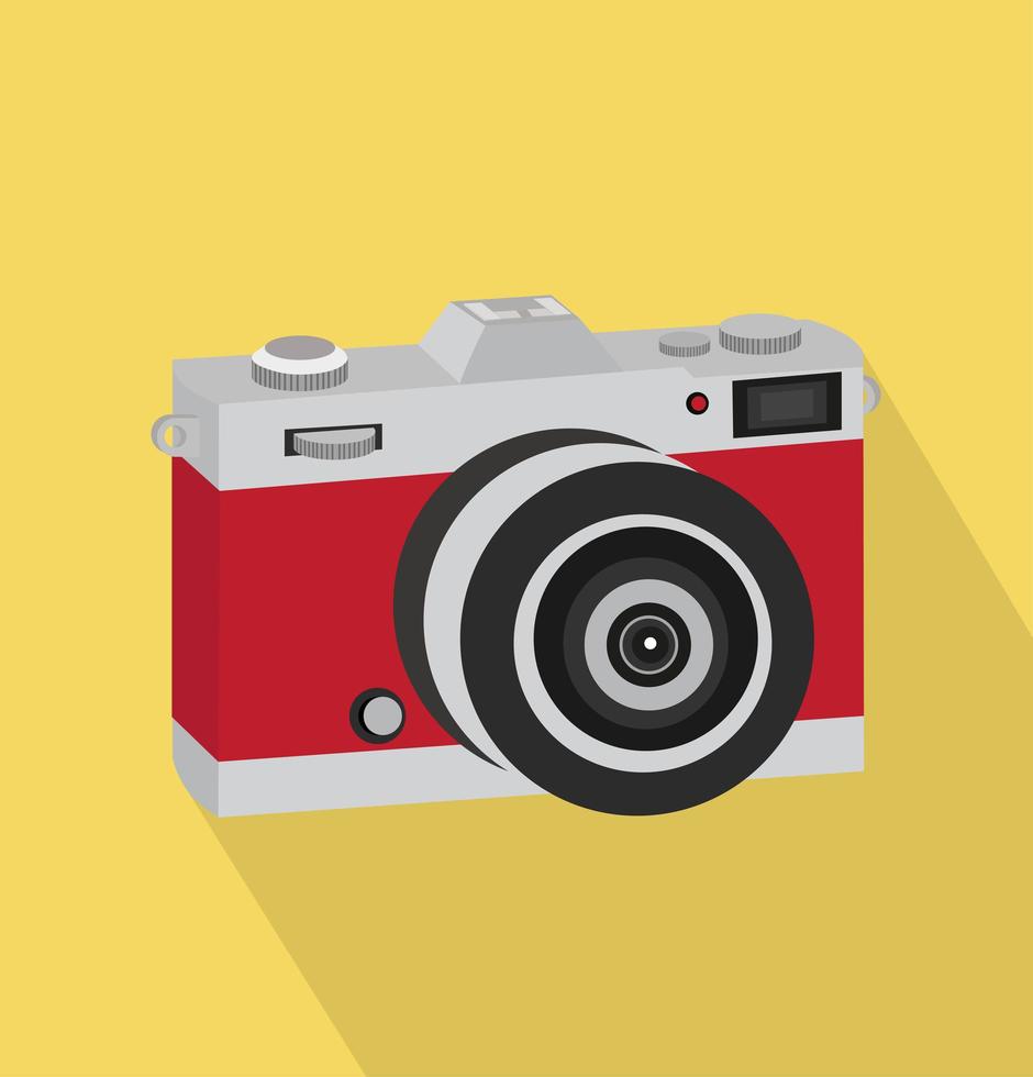 Fotografía vintage roja con larga sombra vector