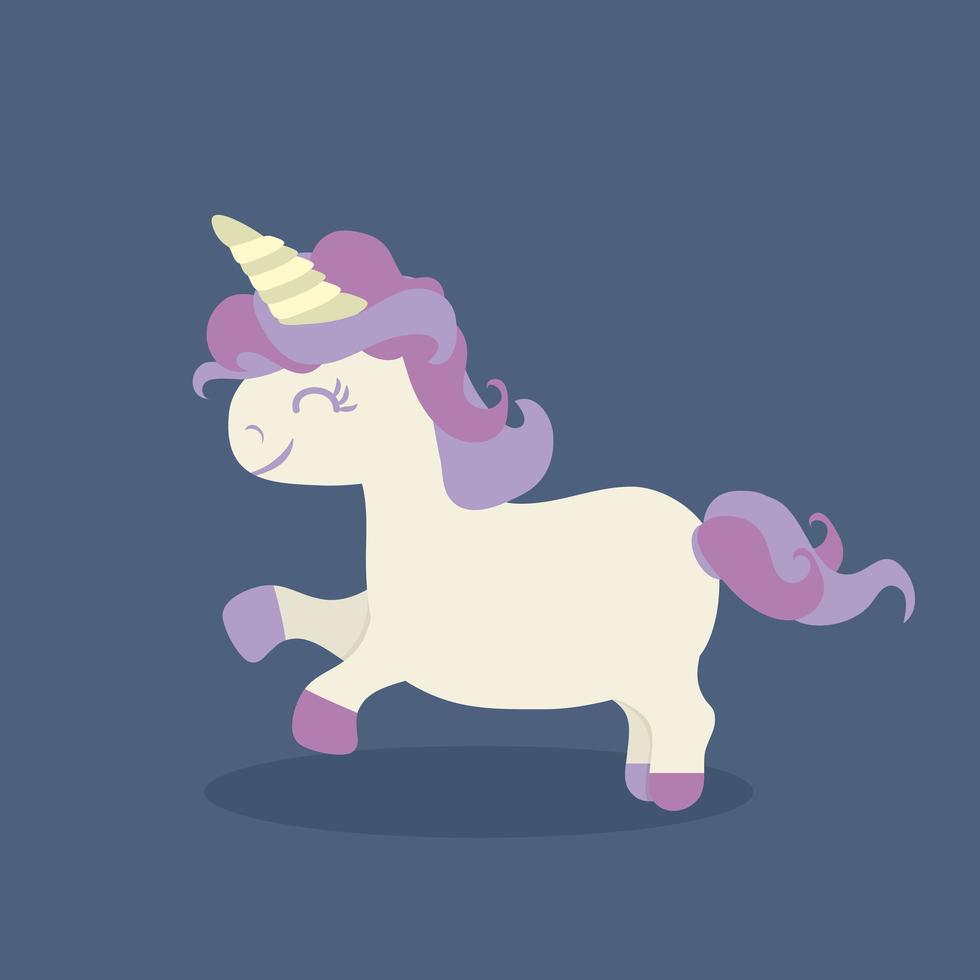 Cute unicorn cartoon vector