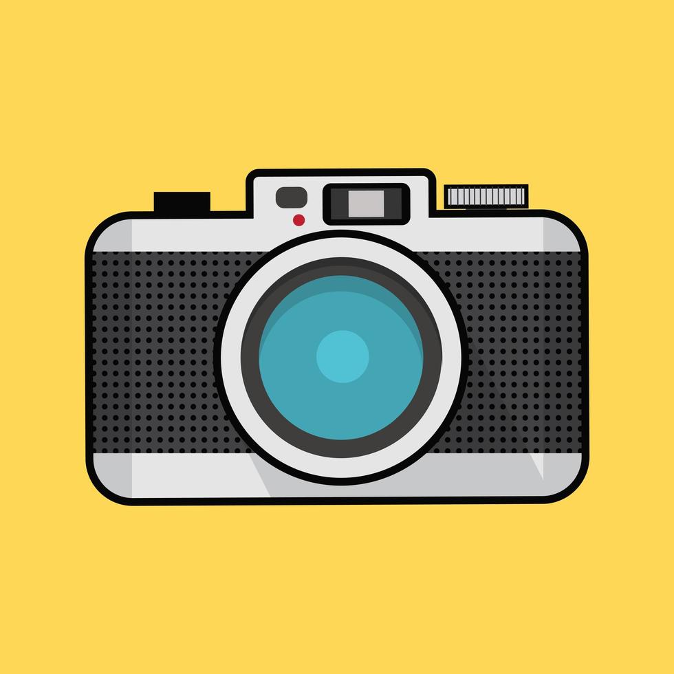 Retro photography camera vector