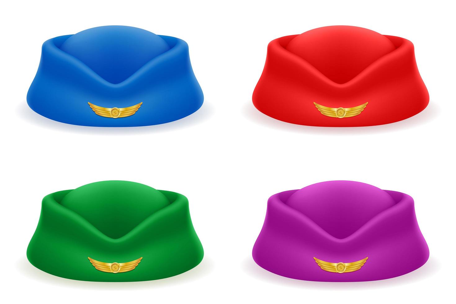 Stewardess hat for passenger airline vector