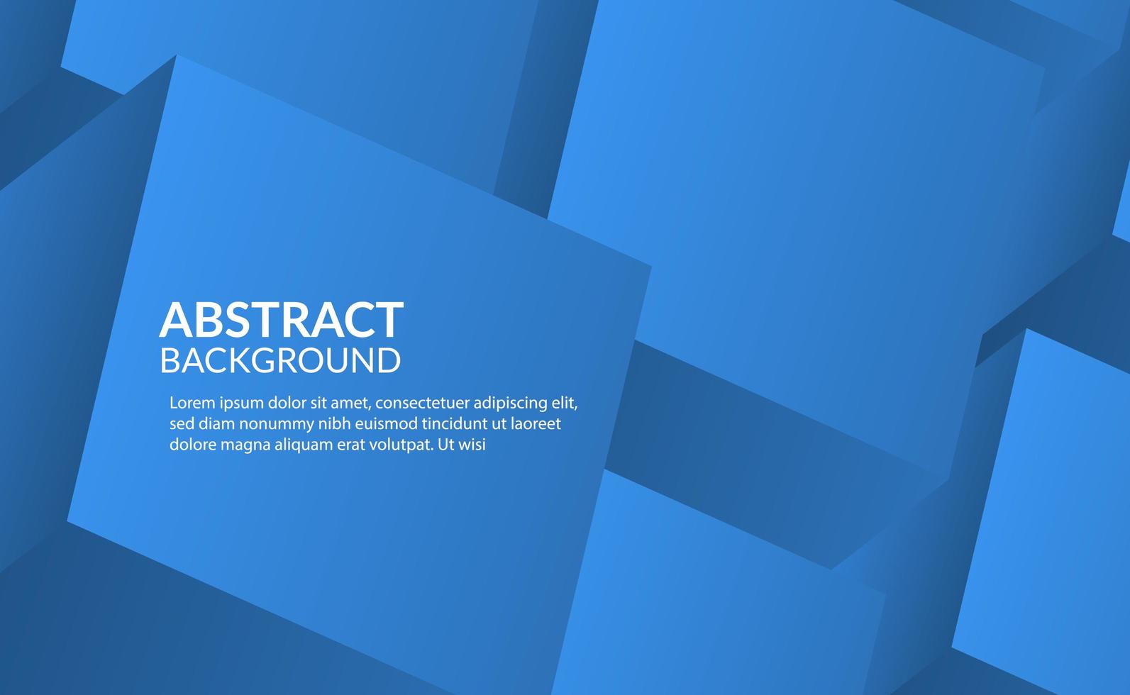 3d abstract blue cube background vector