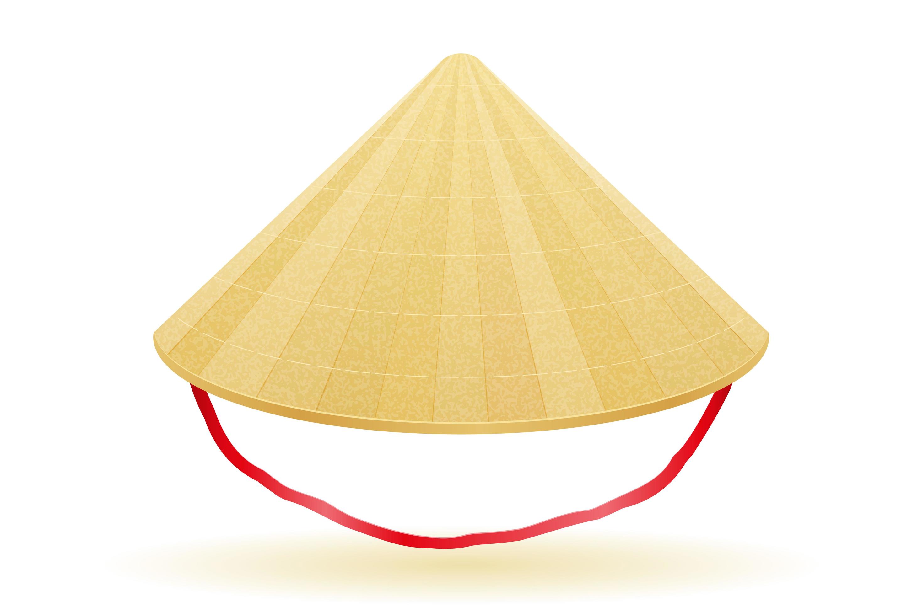 Asian straw traditional hat 1750538 Vector Art at Vecteezy