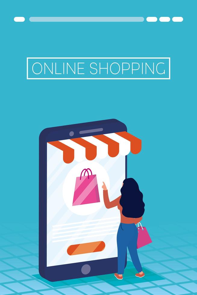 Online shopping and e-commerce banner vector