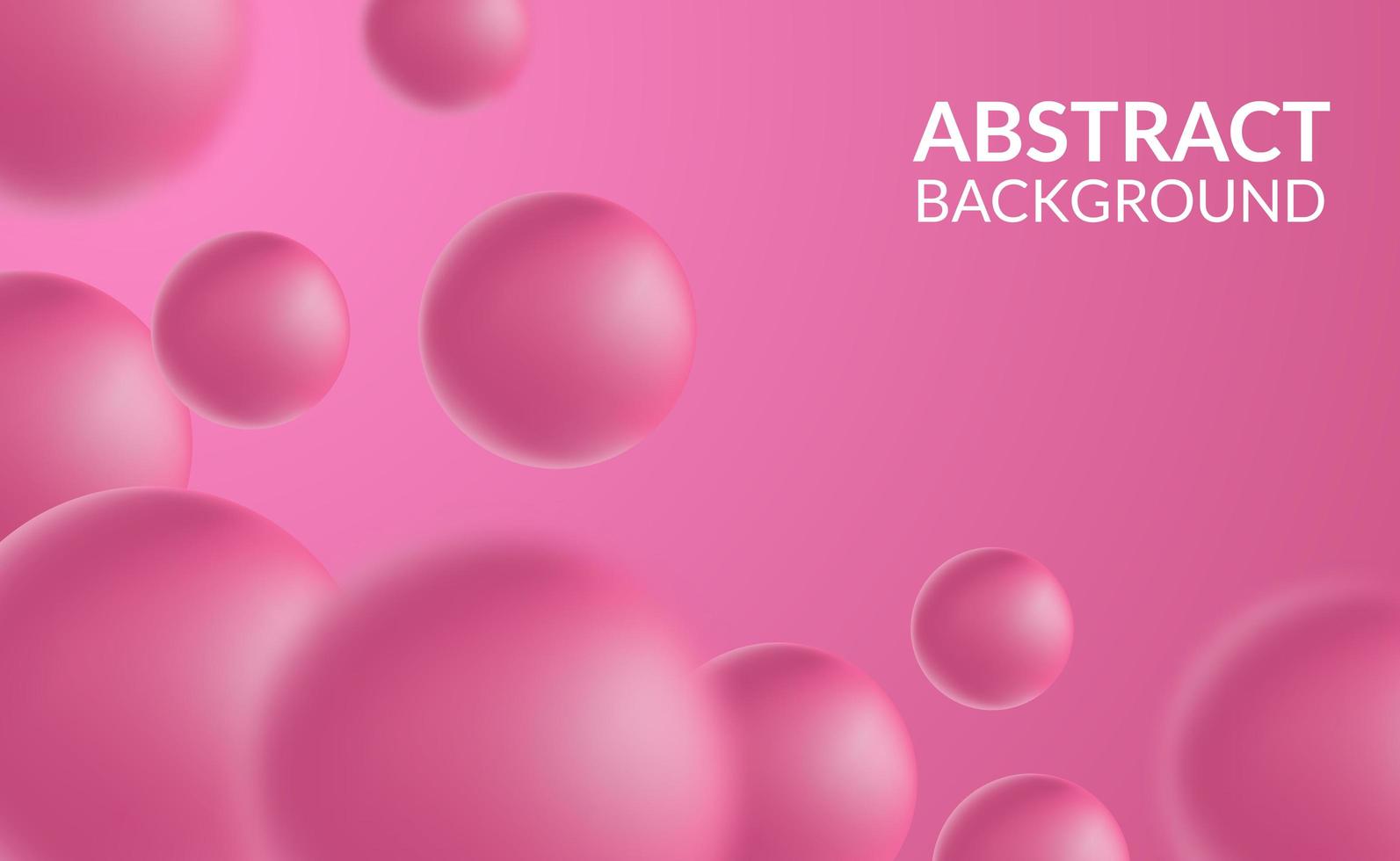 3D pink sphere ball vector