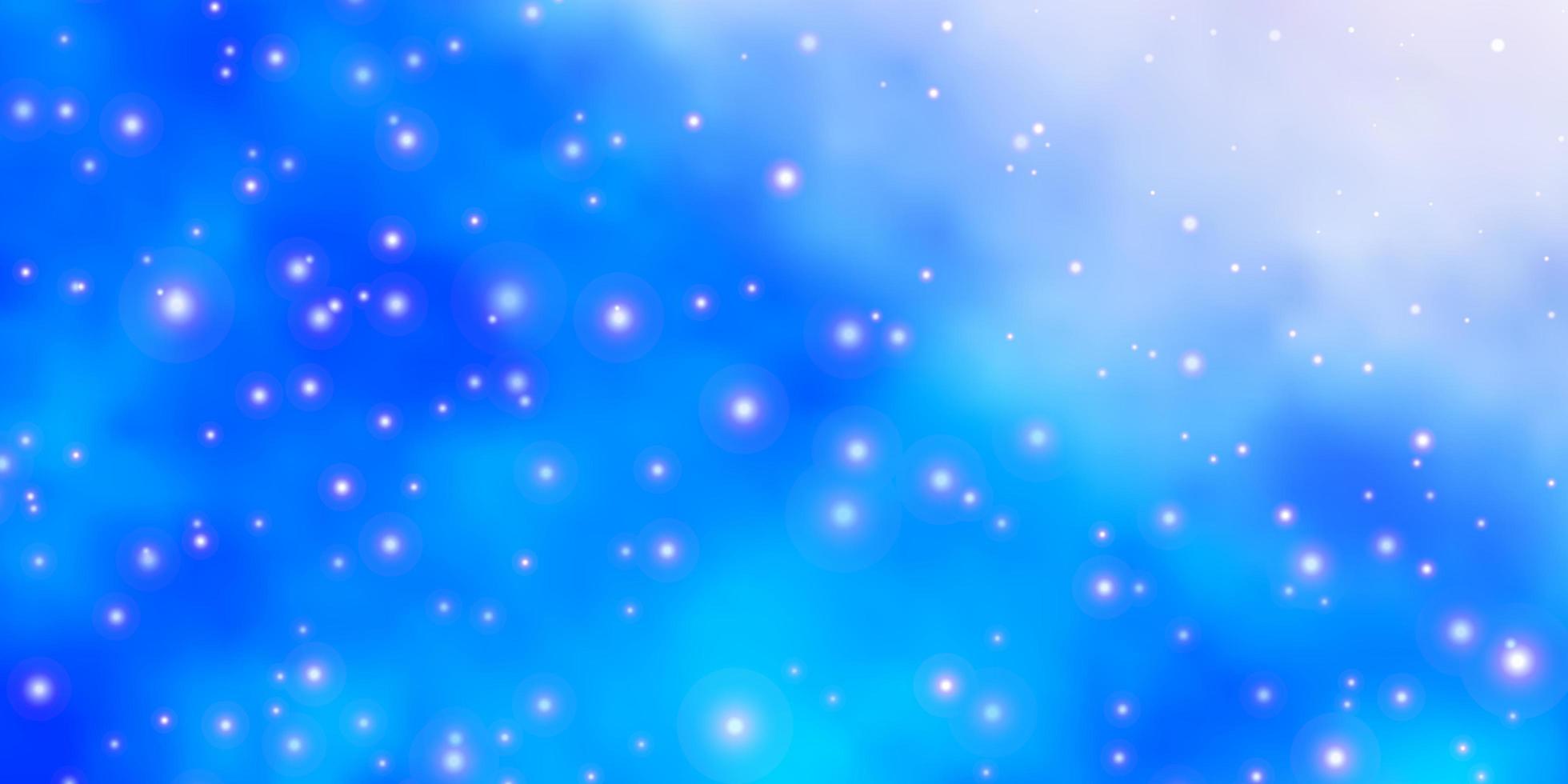 Blue background with colorful stars. vector