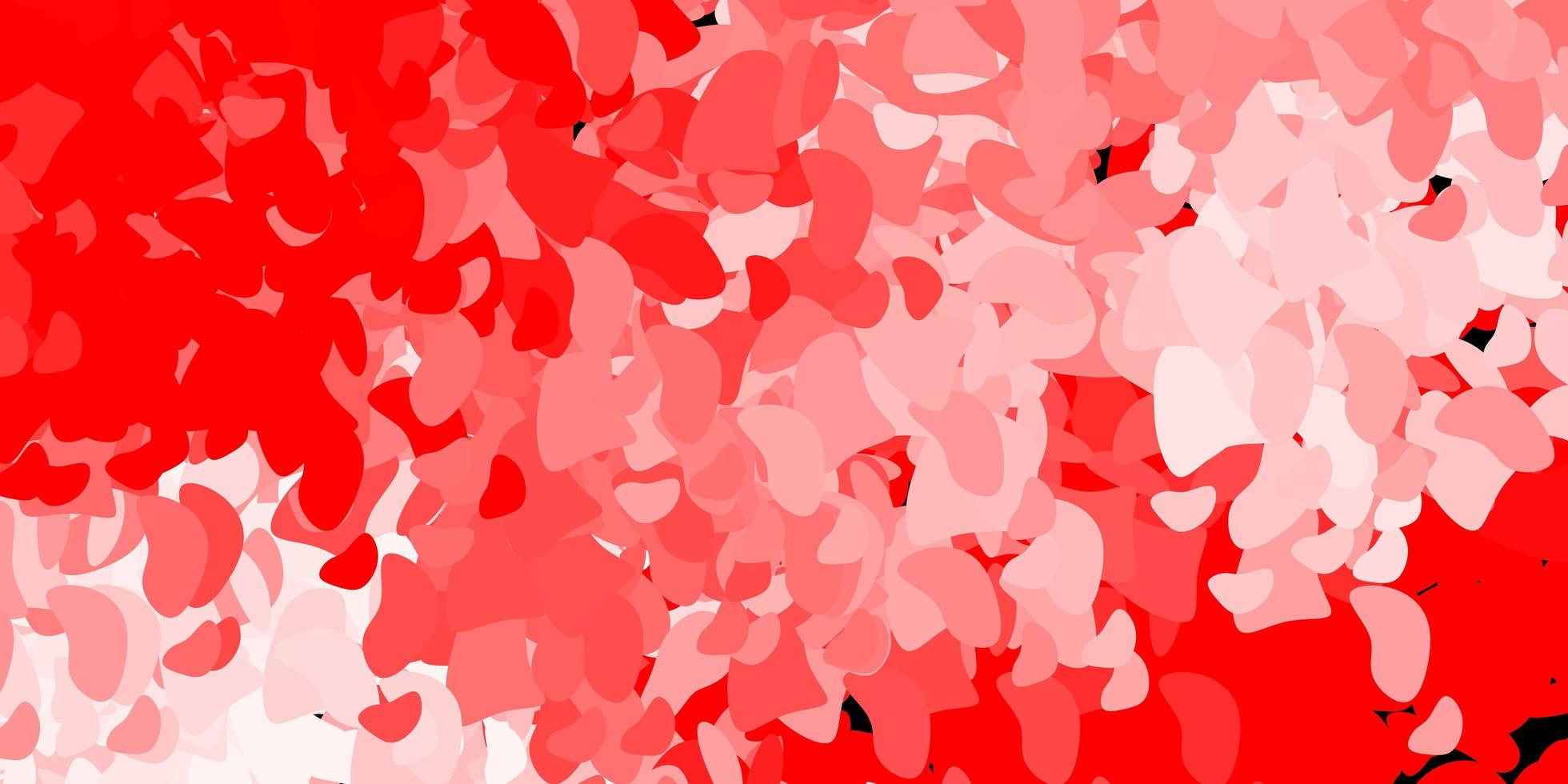 Red backdrop with chaotic shapes. vector