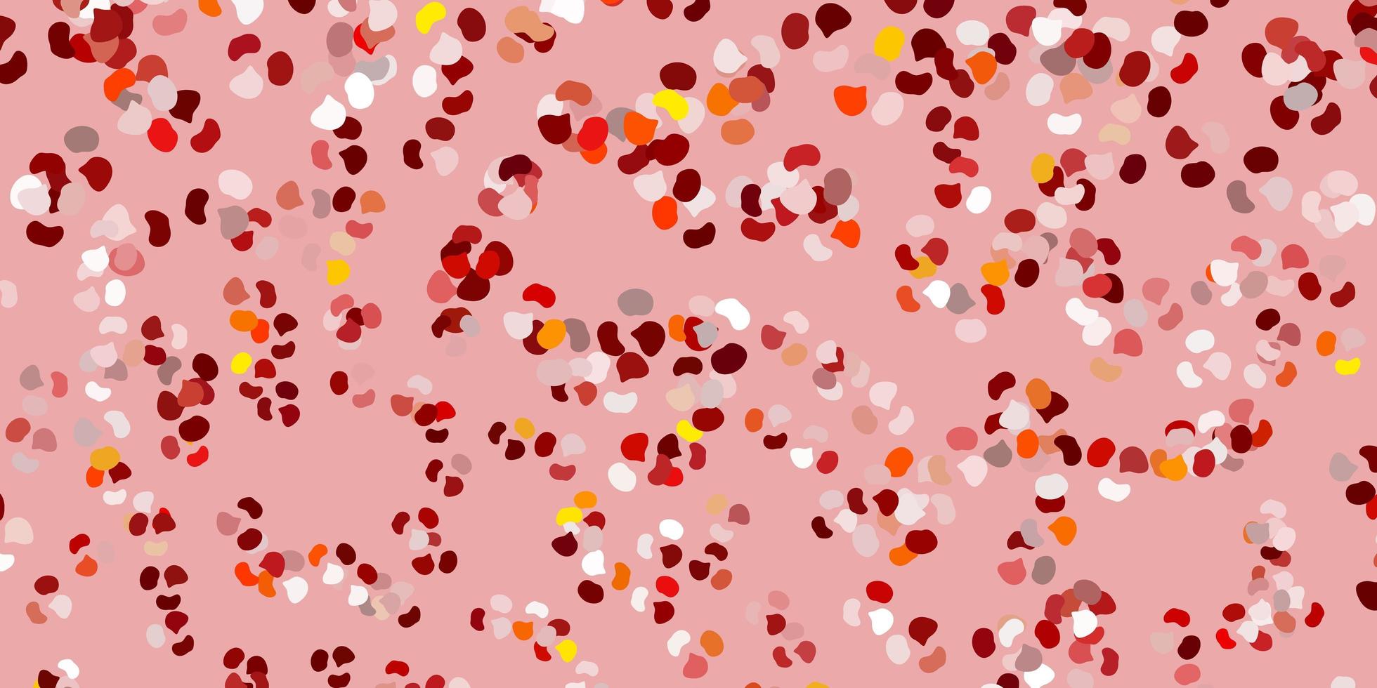 Light red, yellow pattern with abstract shapes. vector