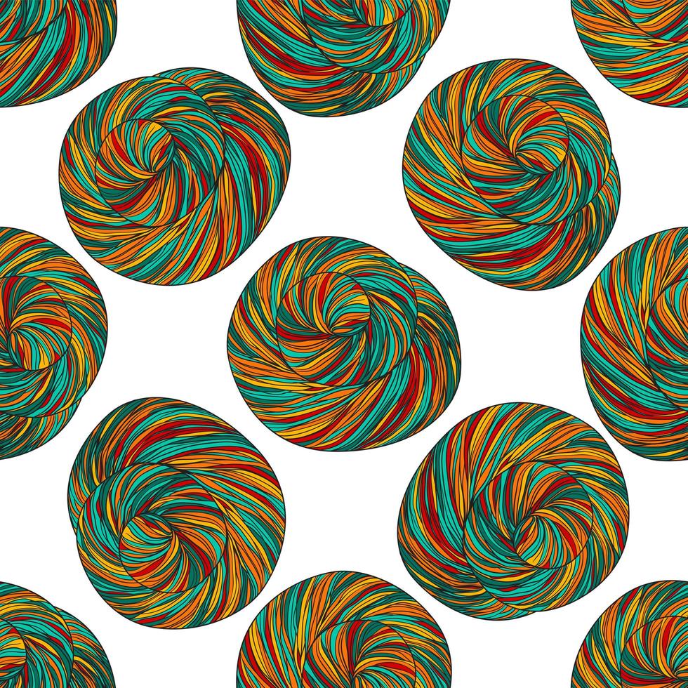 Balls of yarn pattern vector
