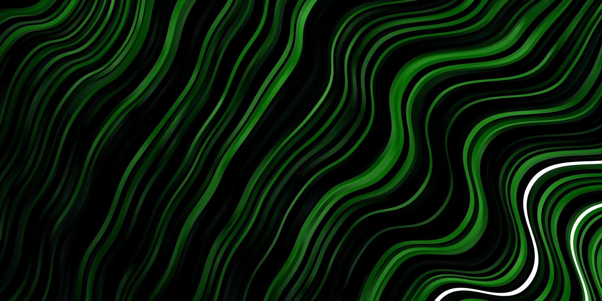 Dark Green template with lines. vector