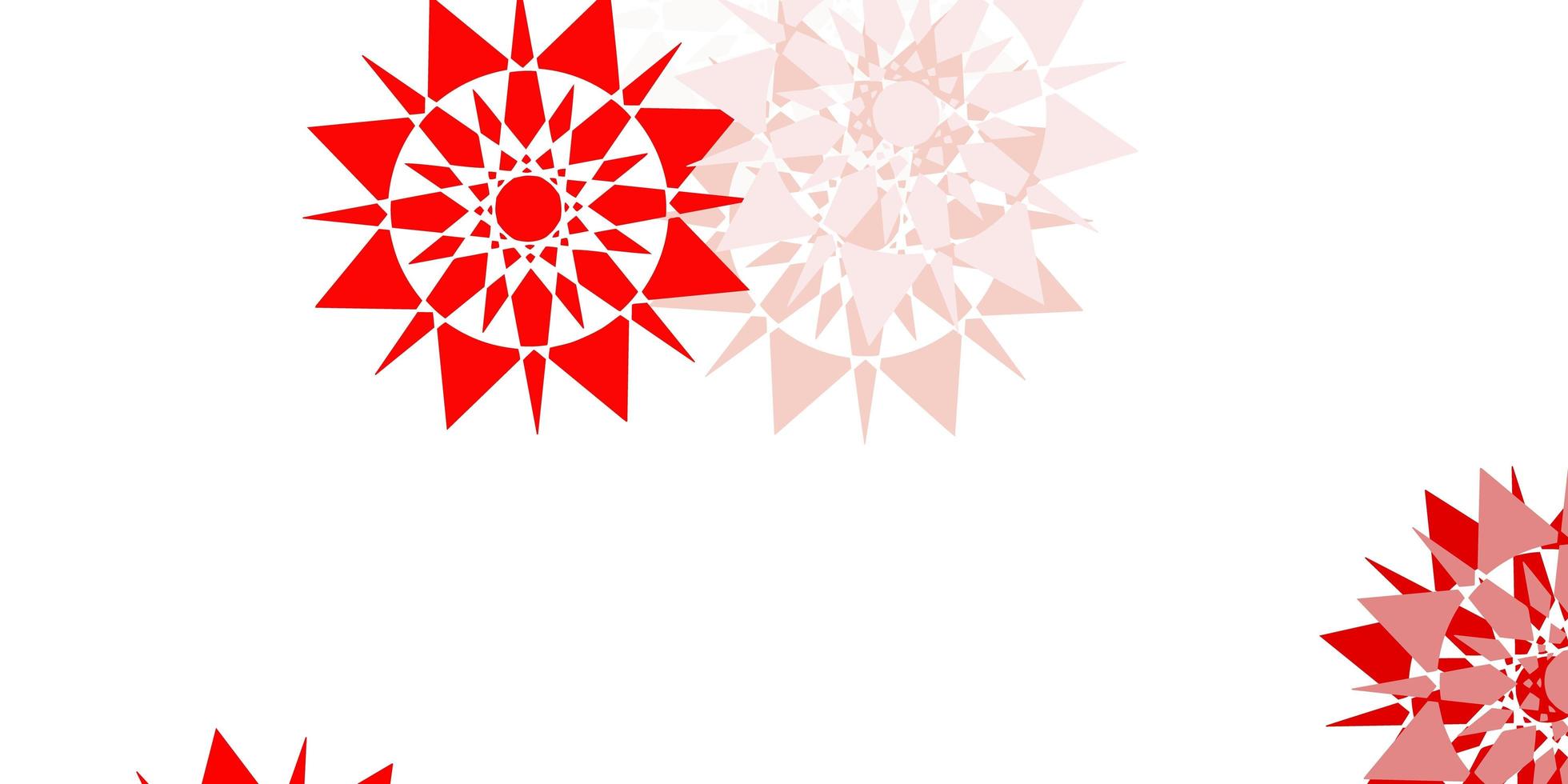 Light red pattern with colored snowflakes. vector