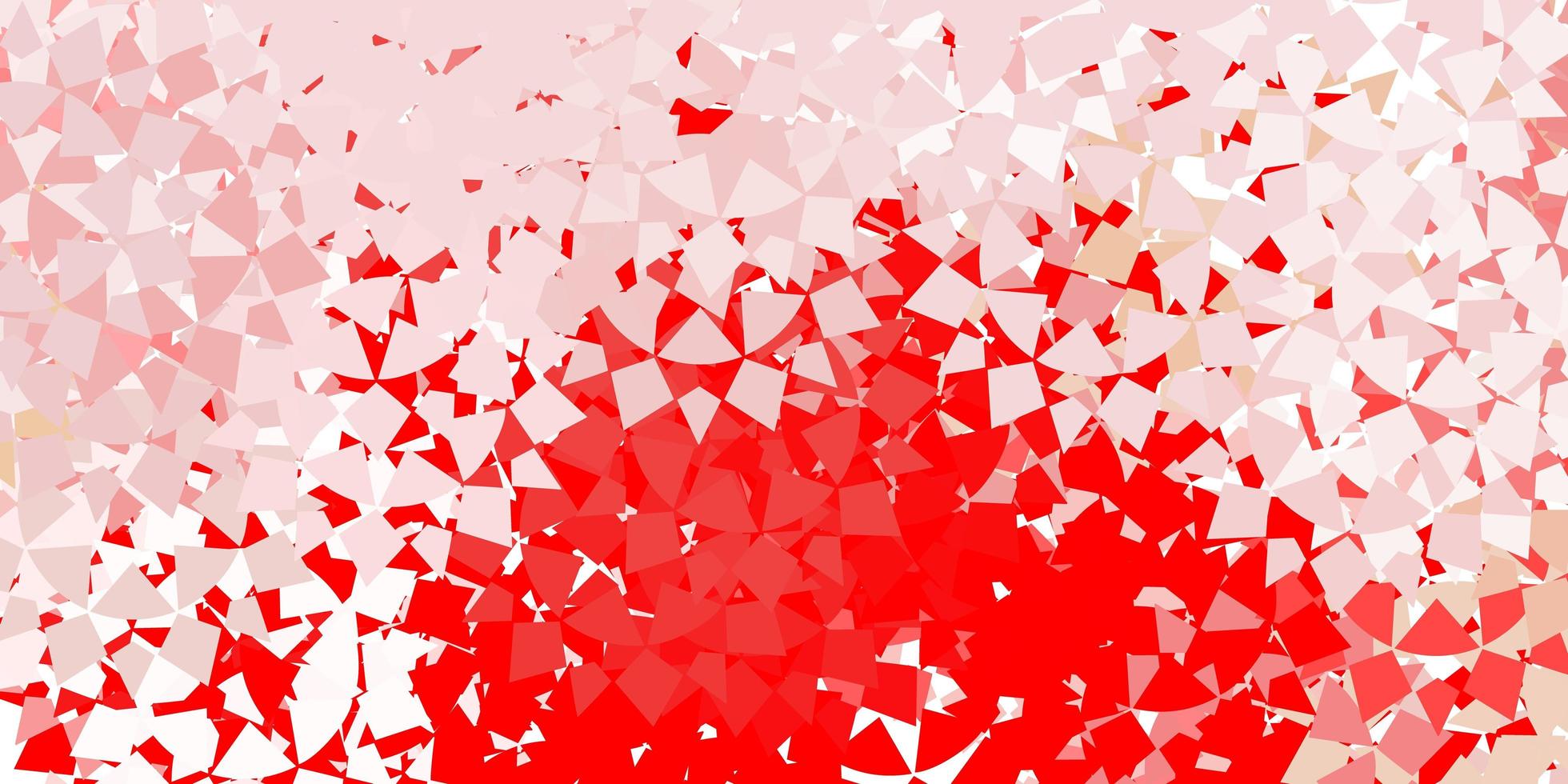 Red layout with lines, triangles. vector