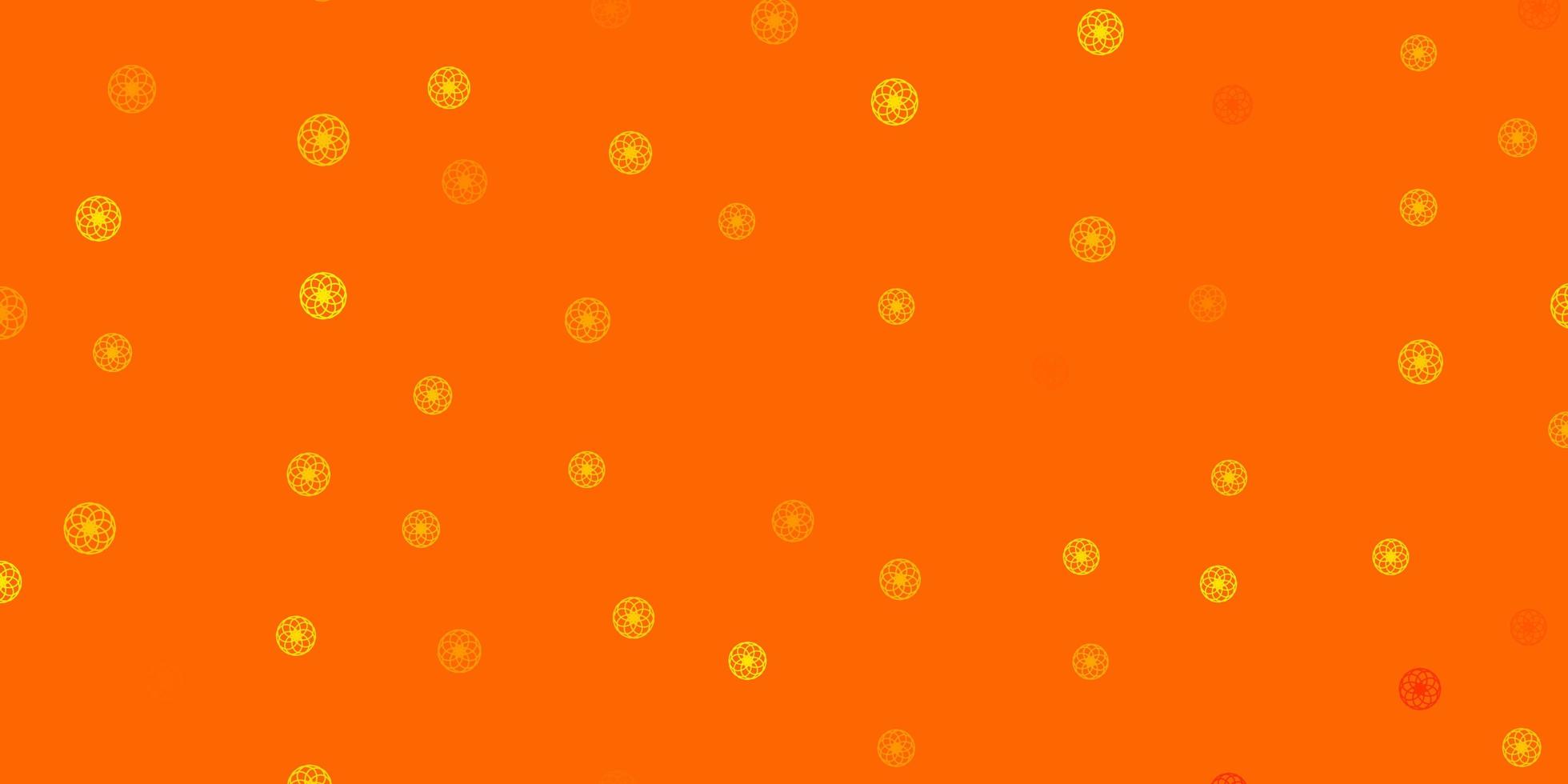 Red, Yellow layout with circle shapes. vector