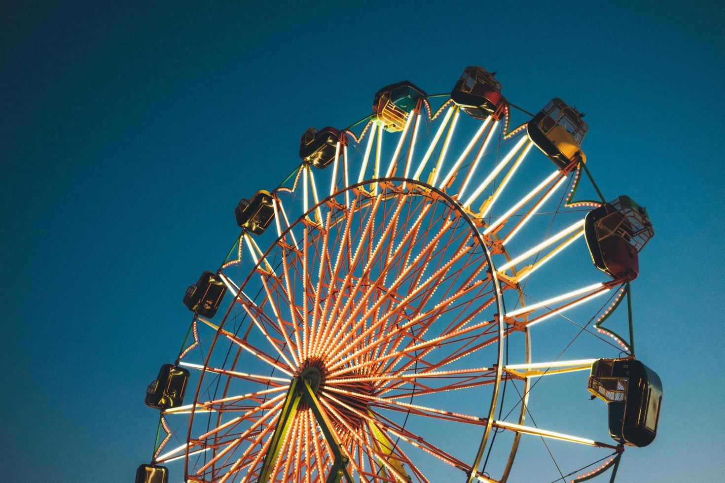 Los Angeles, California, 2020 - Ferris wheel In a blue sky photo