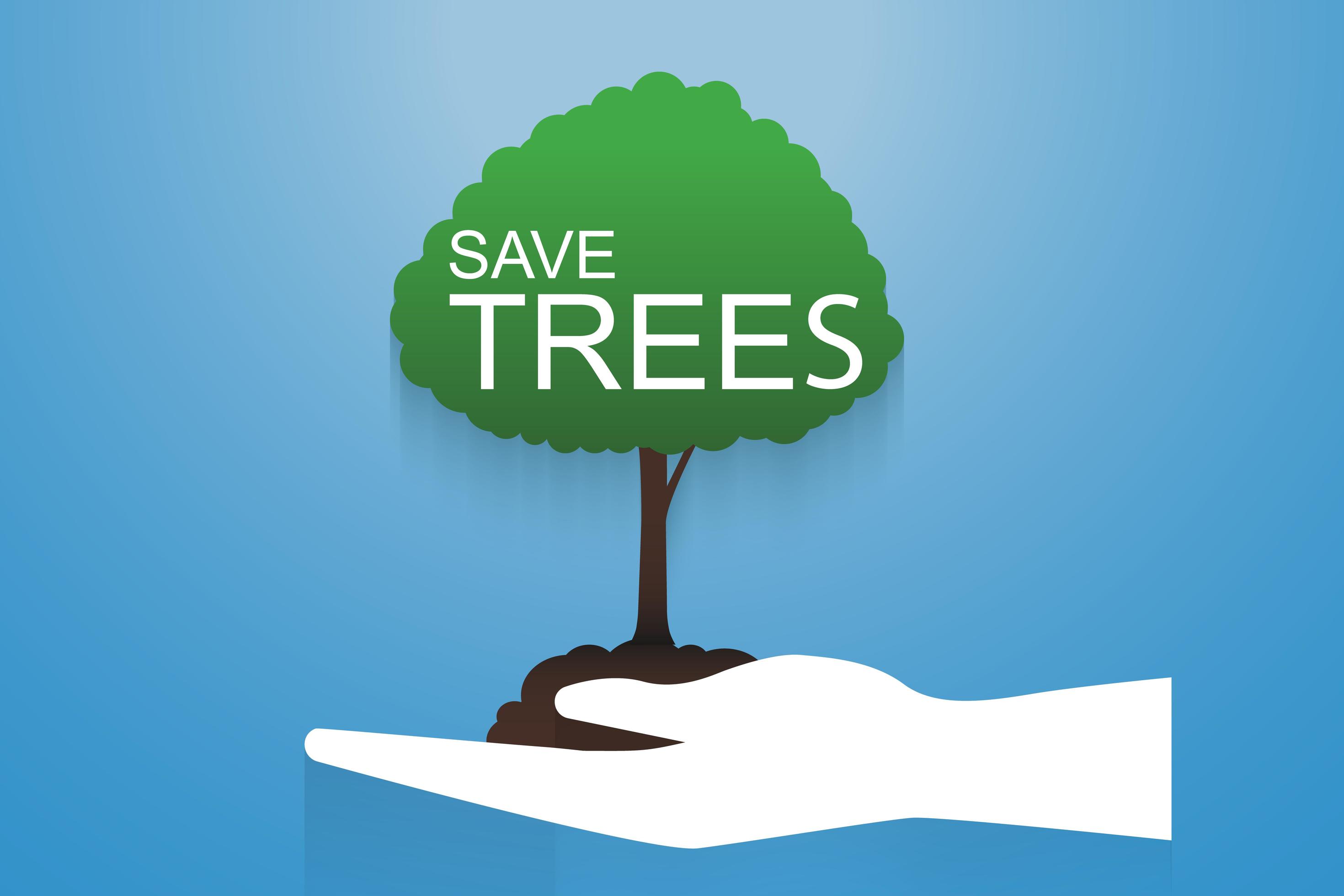 Tree conservation and planting trees for the environment 1752084 Vector