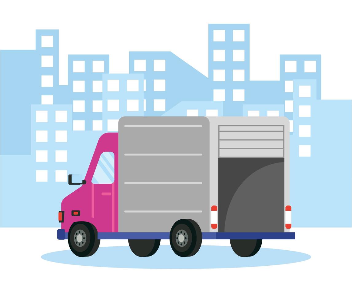 Delivery service composition with truck vector