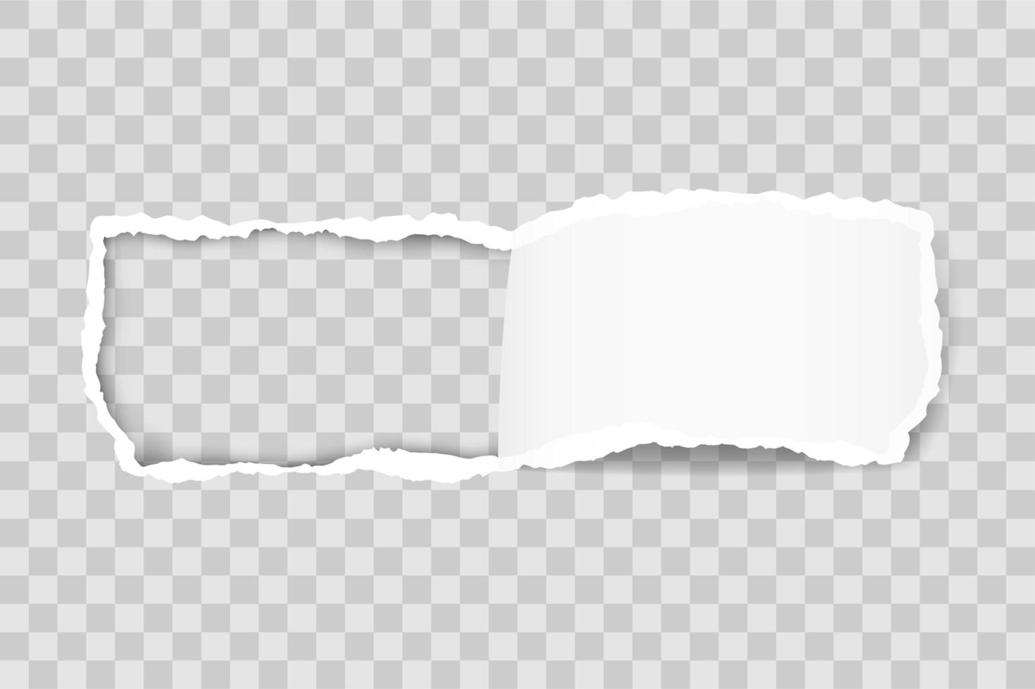 Torn paper edge for design with transparent space template vector