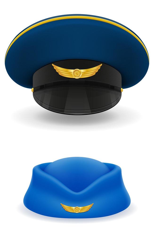 sombrero de piloto y para aerolíneas de pasajeros Vector en Vecteezy
