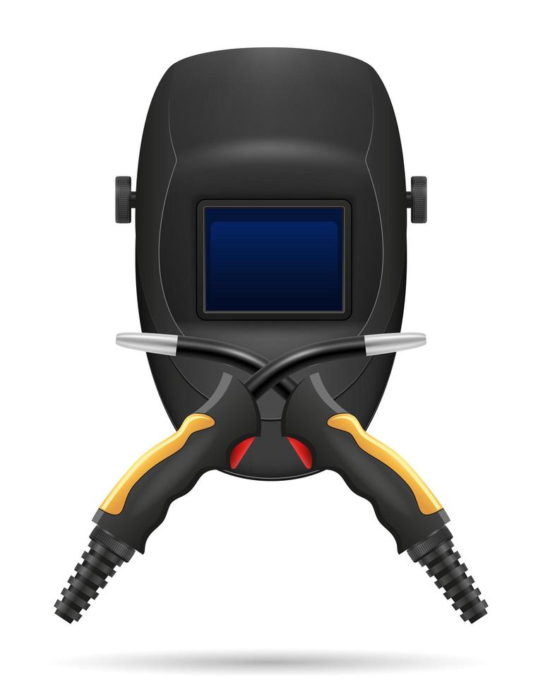 Protective mask for welders and equipment for gas welding vector