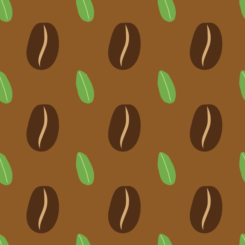 Coffee Bean Seamless Pattern vector