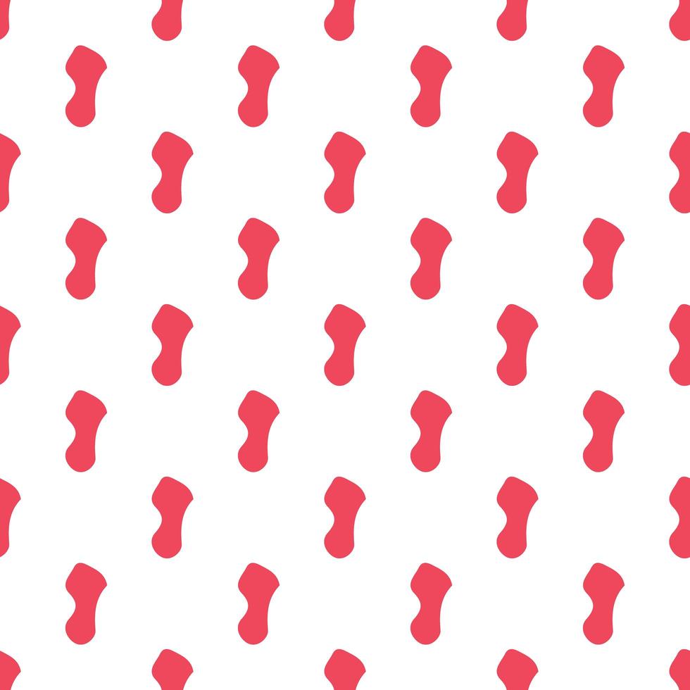 Hand drawn abstract red shapes on white pattern vector