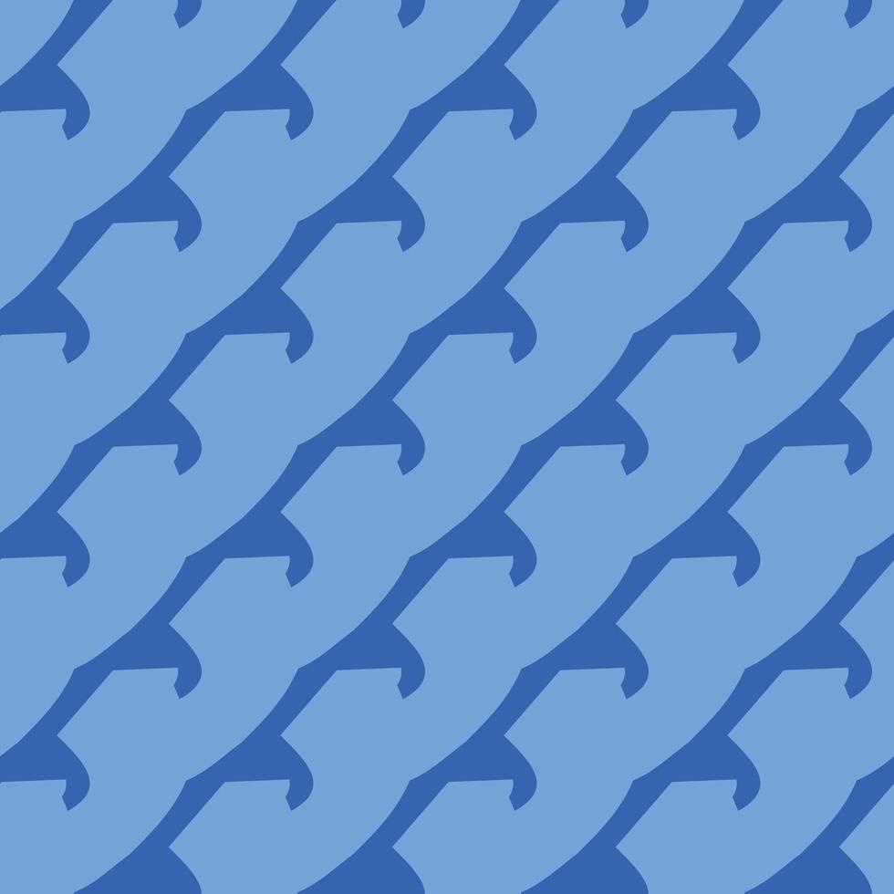 Hand drawn blue abstract shape pattern vector