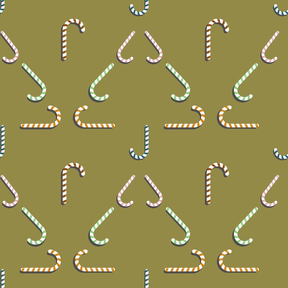 Colourful Christmas Candy Cane Pattern vector