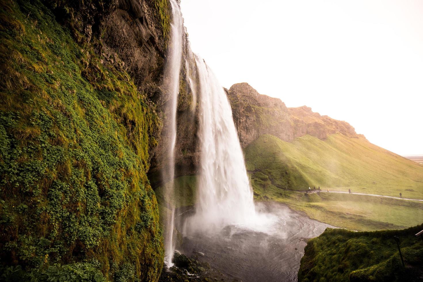 Waterfall in the mountains photo