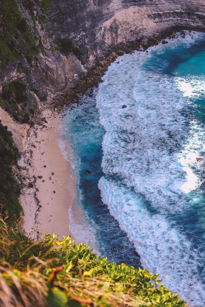 Top view of beach photo