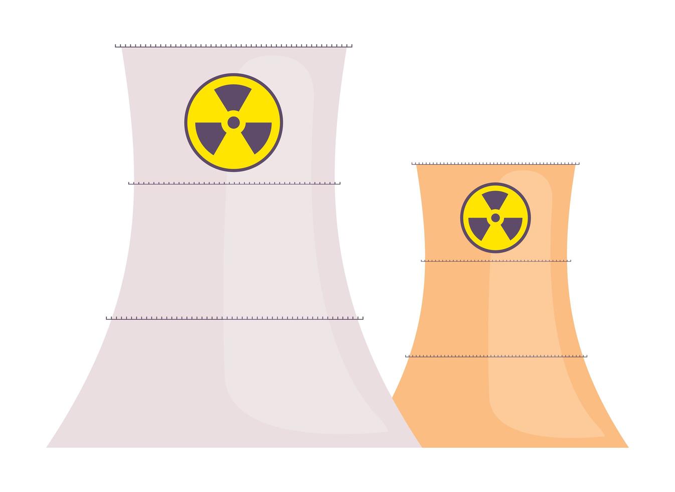 conjunto de reactores nucleares vector
